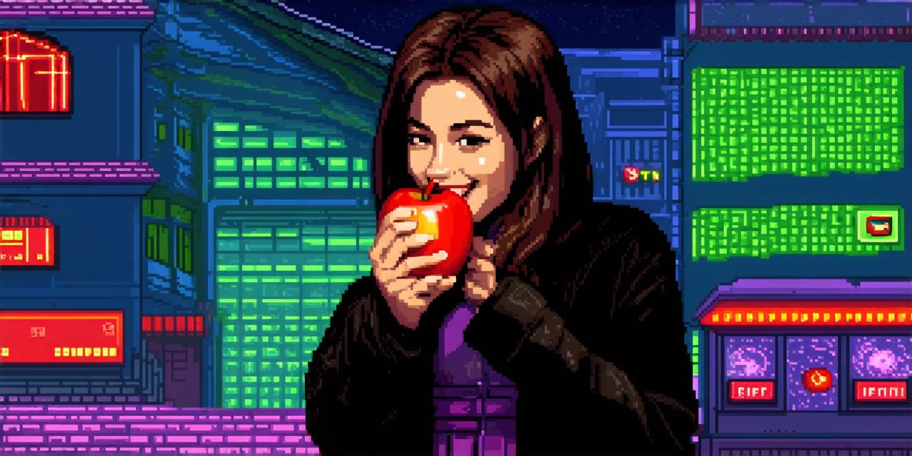 Pioneering video game where you eat apples