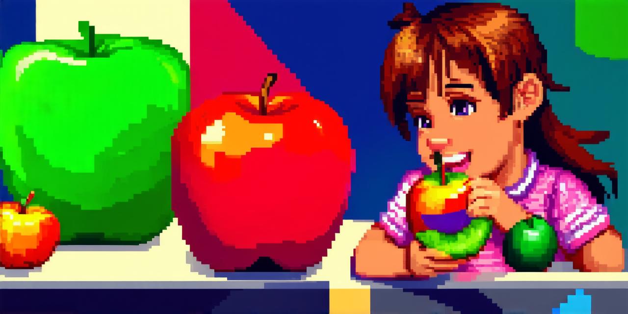 Video game where you eat apples