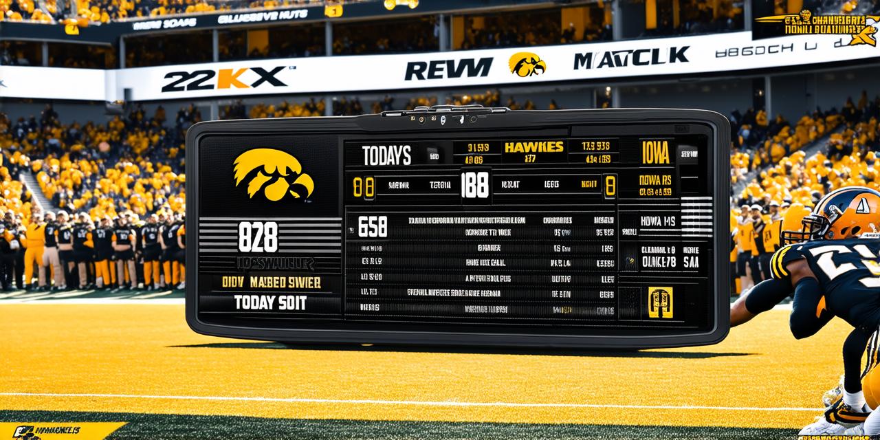 What was the score of the iowa hawkeyes football game today