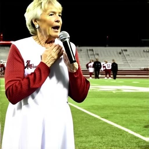 Who sang national anthem at alabama game