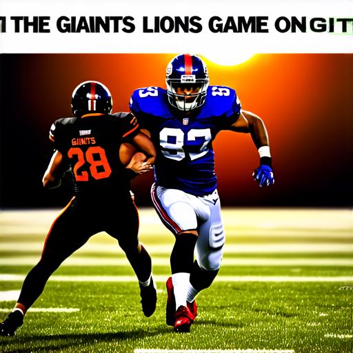 What channel is the giants lions game on tonight