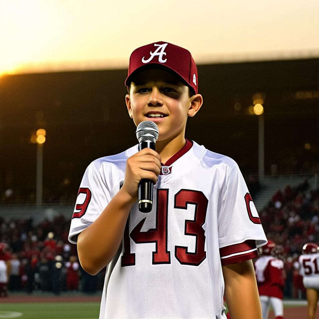 Who sang national anthem at alabama game