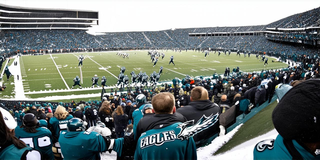 What is the temperature at the philadelphia eagles football game