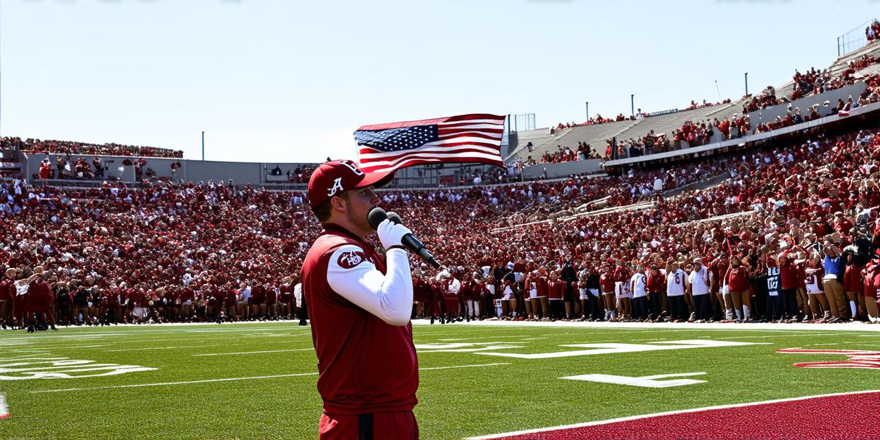 Who sang national anthem at alabama game